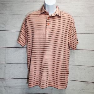 Under Armour Orange With Black Stripes Polo Shirt